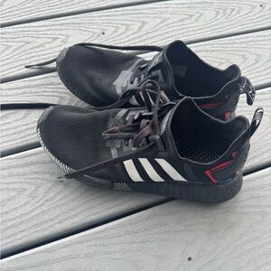 Adidas NMD R1 Black White Red Blue Sneakers Men’s Size 12